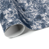Wrapping Paper - Blue And Silver Marble Pattern Cadeaupapier (Rol Hoek)
