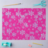 Wrapping Paper, Bright Fuchsia Snowflakes Tissuepapier (Craft)