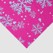 Wrapping Paper, Bright Fuchsia Snowflakes Tissuepapier (Detail)