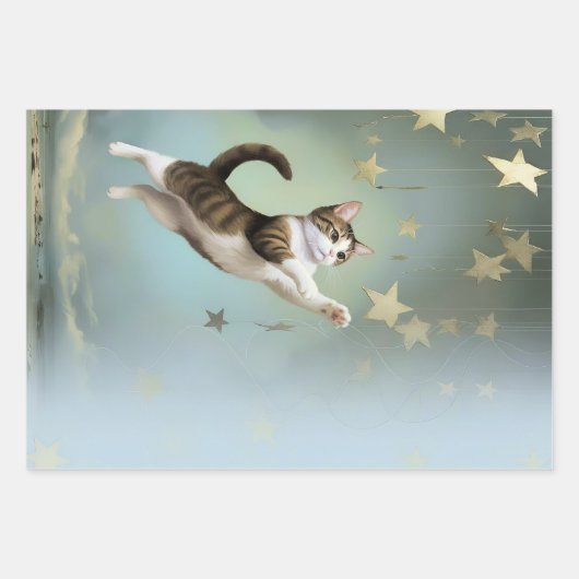Wrapping Paper Celestial Kitten (Voorkant)