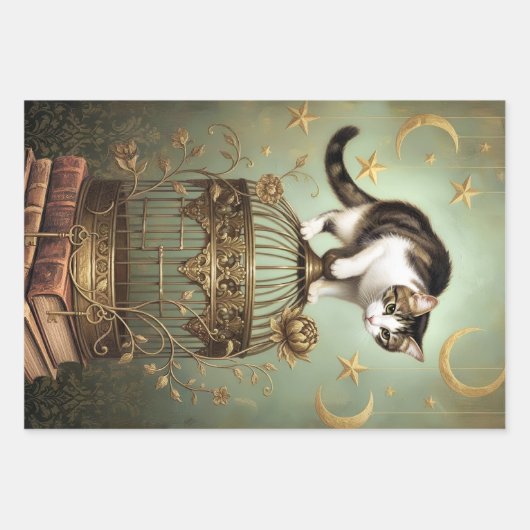 Wrapping Paper Celestial Kitten (Voorkant 3)