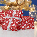 Wrapping Paper - Christmas Trees Cadeaupapier<br><div class="desc">Wrapping Paper - Christmas Trees Pattern,  Red</div>