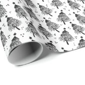Wrapping Paper - Christmas Trees Pattern Cadeaupapier (Rol Hoek)