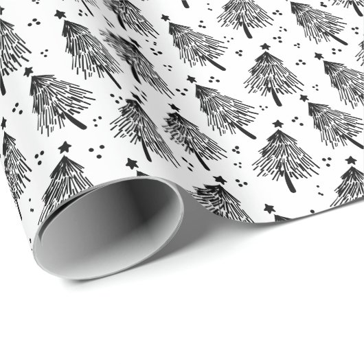 Wrapping Paper - Christmas Trees Pattern Cadeaupapier (Rol Hoek)