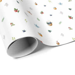 Wrapping Paper - Cute Kids Forest Picnic Pattern Cadeaupapier
