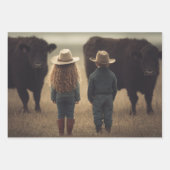 Wrapping Paper Decoupage Farm Kids & Cattle  (Voorkant 3)