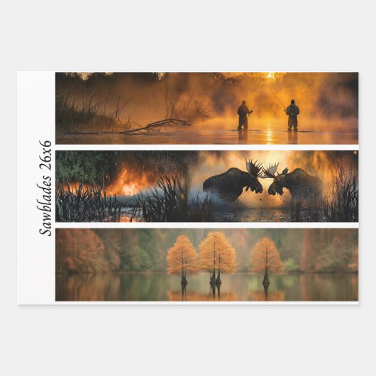 Wrapping Paper Decoupage Handsaw Country Setting  (Voorkant 2)