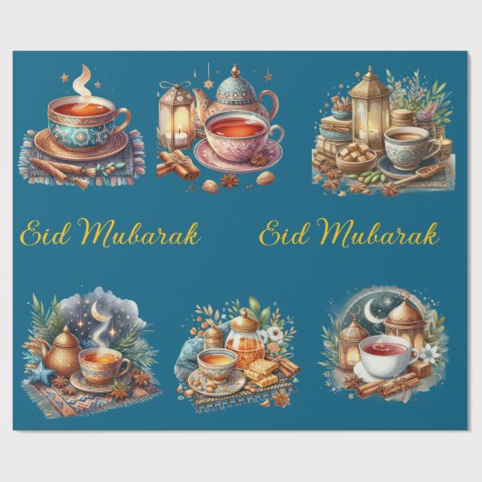 Wrapping Paper-Eid Mubarak Wrapping Paper Cadeaupapier (Vlak)