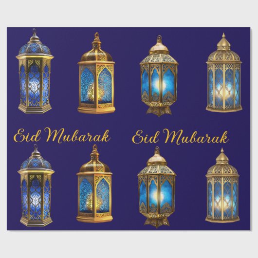 Wrapping Paper-Eid Mubarak Wrapping Paper Cadeaupapier (Vlak)