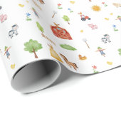 Wrapping Paper - Farm Life Animals Cadeaupapier (Rol Hoek)