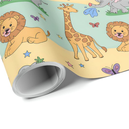 Wrapping paper featuring a playful pattern cadeaupapier (Rol Hoek)