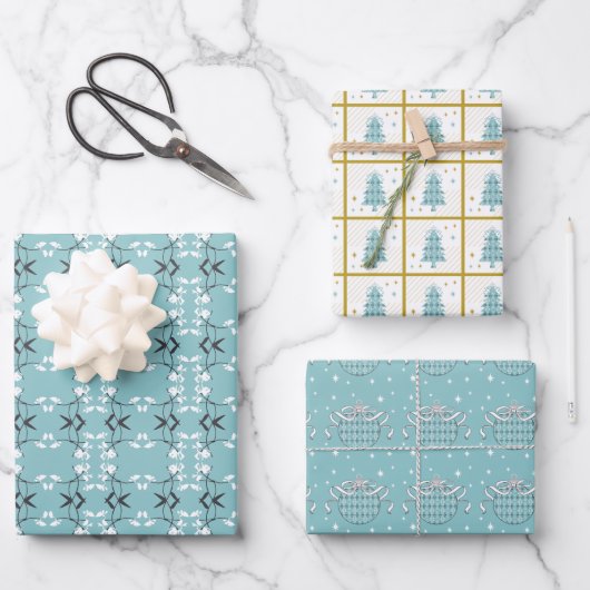 Wrapping Paper Flat Sheet Set of 3 (Voorkant)