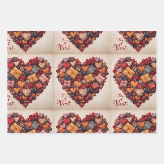 Wrapping Paper Flat Sheet Set of 3 (Voorkant 2)