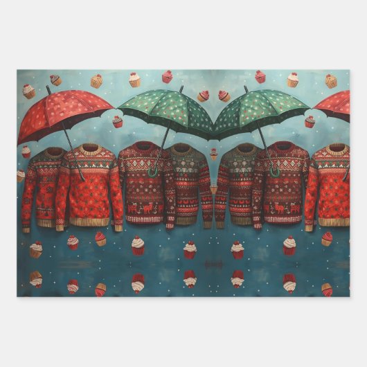 Wrapping Paper Flat Sheet Set of 3 (Voorkant 3)