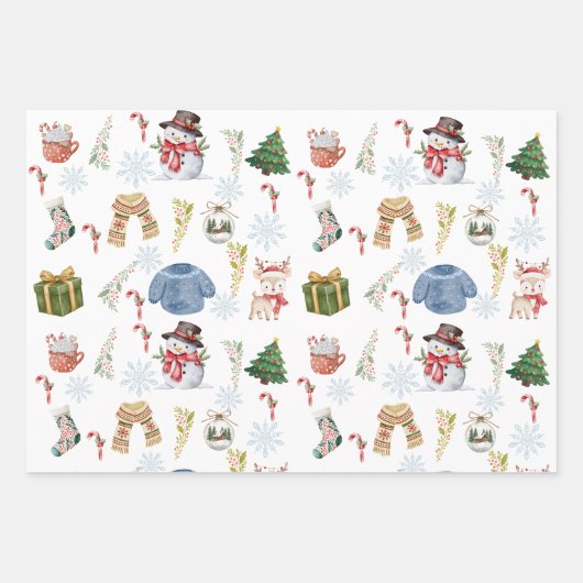 Wrapping Paper Flat Sheet Set of 3 (Voorkant 2)