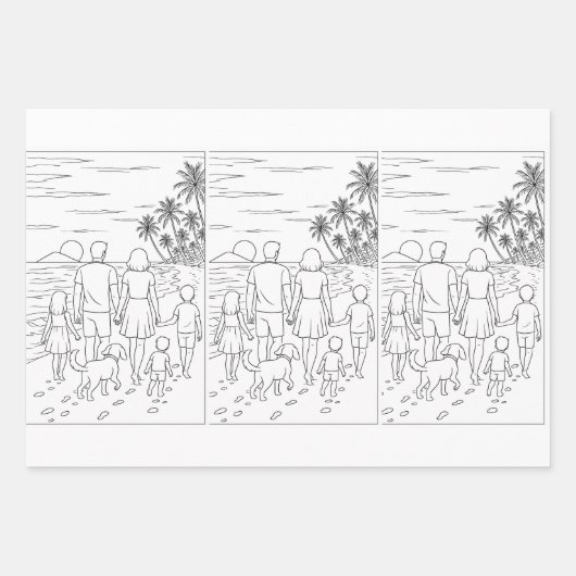 Wrapping Paper Flat Sheet Set of 3 (Voorkant 3)