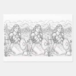 Wrapping Paper Flat Sheet Set of 3