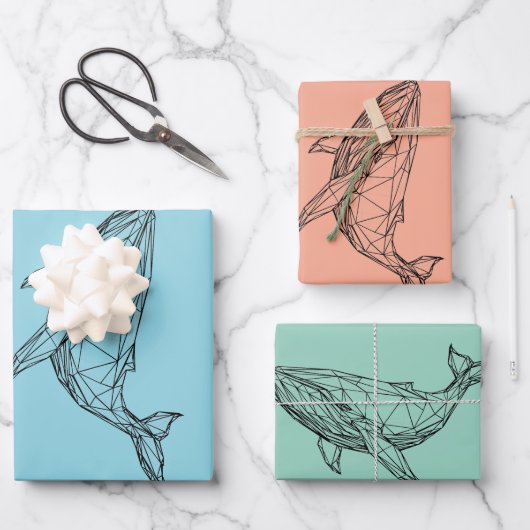 Wrapping Paper Flat Sheet Set of 3 (Voorkant)