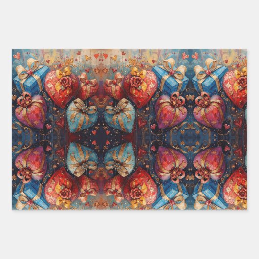 Wrapping Paper Flat Sheet Set of 3 (Voorkant 3)