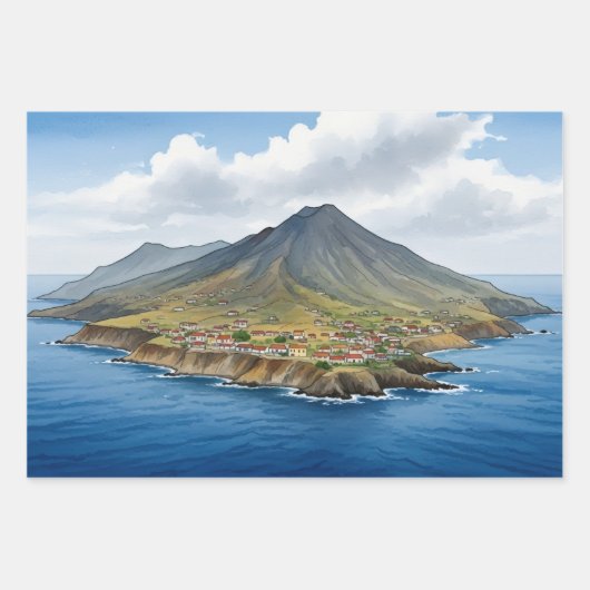 Wrapping Paper Flat Sheet Set of 3 :Morabeza (Voorkant 2)