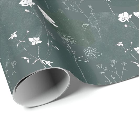 Wrapping Paper - Flower Pattern Cadeaupapier (Rol Hoek)