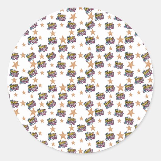 Wrapping Paper for Children Ronde Sticker (Voorkant)