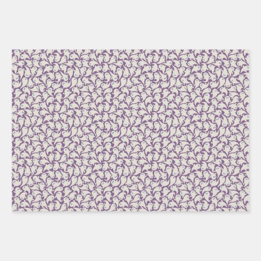 Wrapping paper for Halloween with pattern of ghost (Voorkant 3)
