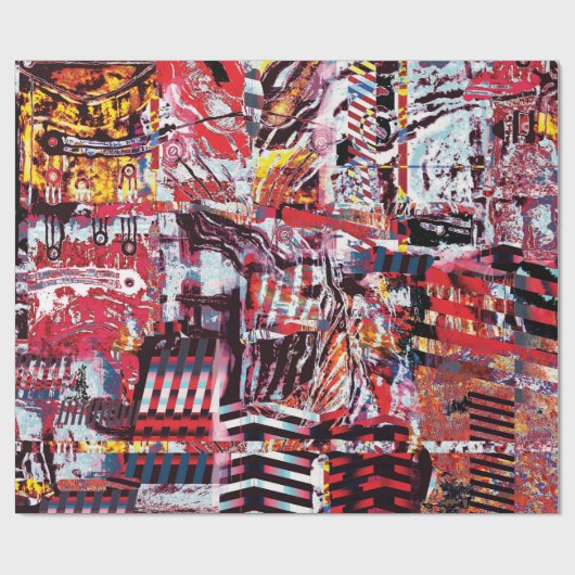 Wrapping Paper – Fragmented Pulse Cadeaupapier (Vlak)