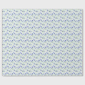 Wrapping Paper - Fun Floral Blue Flowers Pattern. Cadeaupapier (Vlak)