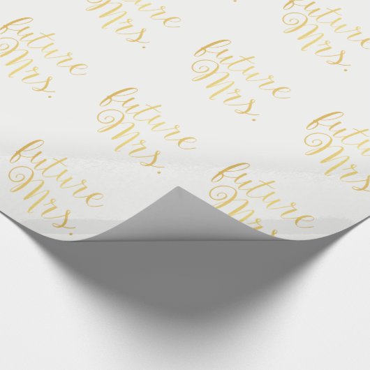 Wrapping Paper - future Mrs. II White & Gold Cadeaupapier (Hoek)