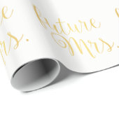 Wrapping Paper - future Mrs. II White & Gold Cadeaupapier (Rol Hoek)