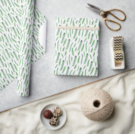 Wrapping Paper - Green Leaves Pattern Cadeaupapier