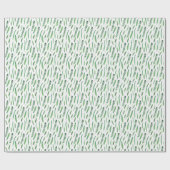 Wrapping Paper - Green Leaves Pattern Cadeaupapier (Vlak)