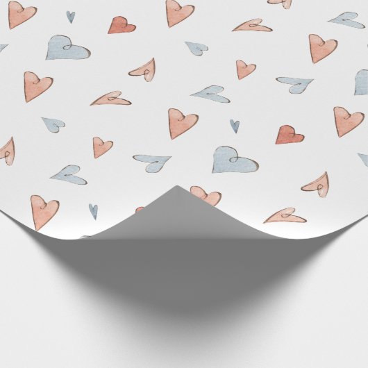 Wrapping Paper - Hearts Pattern Cadeaupapier (Hoek)