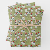 wrapping paper holiday set with charming sheep (In situ)
