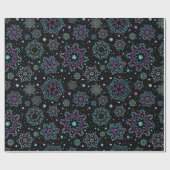 Wrapping Paper - "Holographic Snowflakes" Cadeaupapier (Vlak)