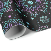 Wrapping Paper - "Holographic Snowflakes" Cadeaupapier (Rol Hoek)