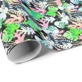 Wrapping Paper : Leaves Silhouette (green) Cadeaupapier (Rol Hoek)