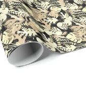 Wrapping Paper : Leaves Silhouette (yellow) Cadeaupapier (Rol Hoek)