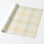 Wrapping Paper | Lemon Plaid Luxe Gift Wrap Cadeaupapier (Uitgerold)