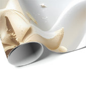 Wrapping Paper – Luxury Alabaster White Celestial Cadeaupapier (Rol Hoek)