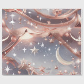 Wrapping Paper – Luxury Marble White Celestial Moo Cadeaupapier (Vlak)