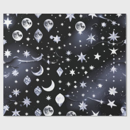 Wrapping Paper - Luxury Onyx Celestial Moon Cadeaupapier