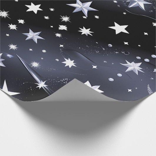 Wrapping Paper - Luxury Onyx Celestial Moon Cadeaupapier (Hoek)