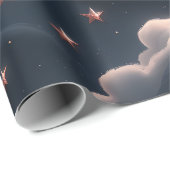 Wrapping Paper – Luxury Rose Gold Celestial Moon Cadeaupapier (Rol Hoek)