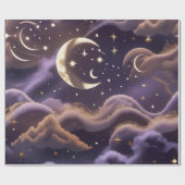 Wrapping Paper – Luxury Smoky Celestial Moon Cadeaupapier (Vlak)