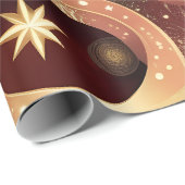 Wrapping Paper – Luxury Terracotta Celestial Moon  Cadeaupapier (Rol Hoek)