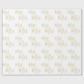 Wrapping Paper - Miss to Mrs Gold Cadeaupapier (Vlak)