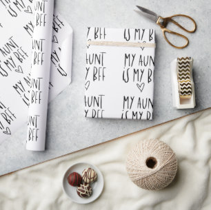 Wrapping Paper - My Aunt Is My BFF Cadeaupapier