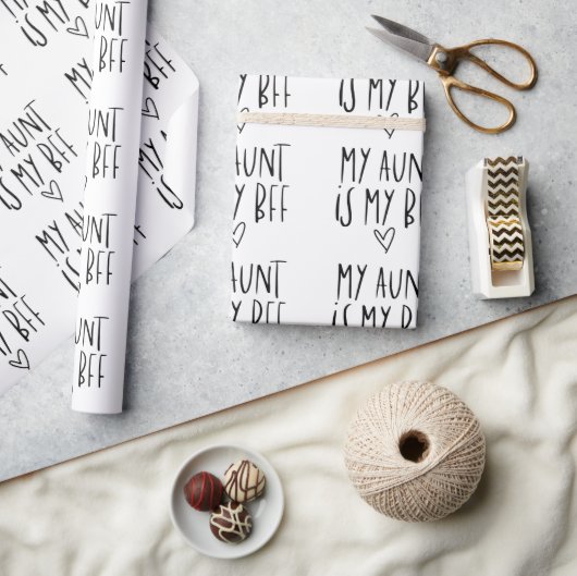 Wrapping Paper - My Aunt Is My BFF Cadeaupapier (Crafts)